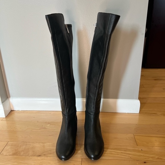 Michael Michael Kors black pebbled leather over the knee knee high boots 5.5 - Picture 6 of 16